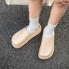 As novas pantufas com sola grossa e cabeça de bolsa em EVA são confortáveis para as mulheres usarem fora de casa, antiderrapantes, à prova d'água e sem furos, meias-pantufas