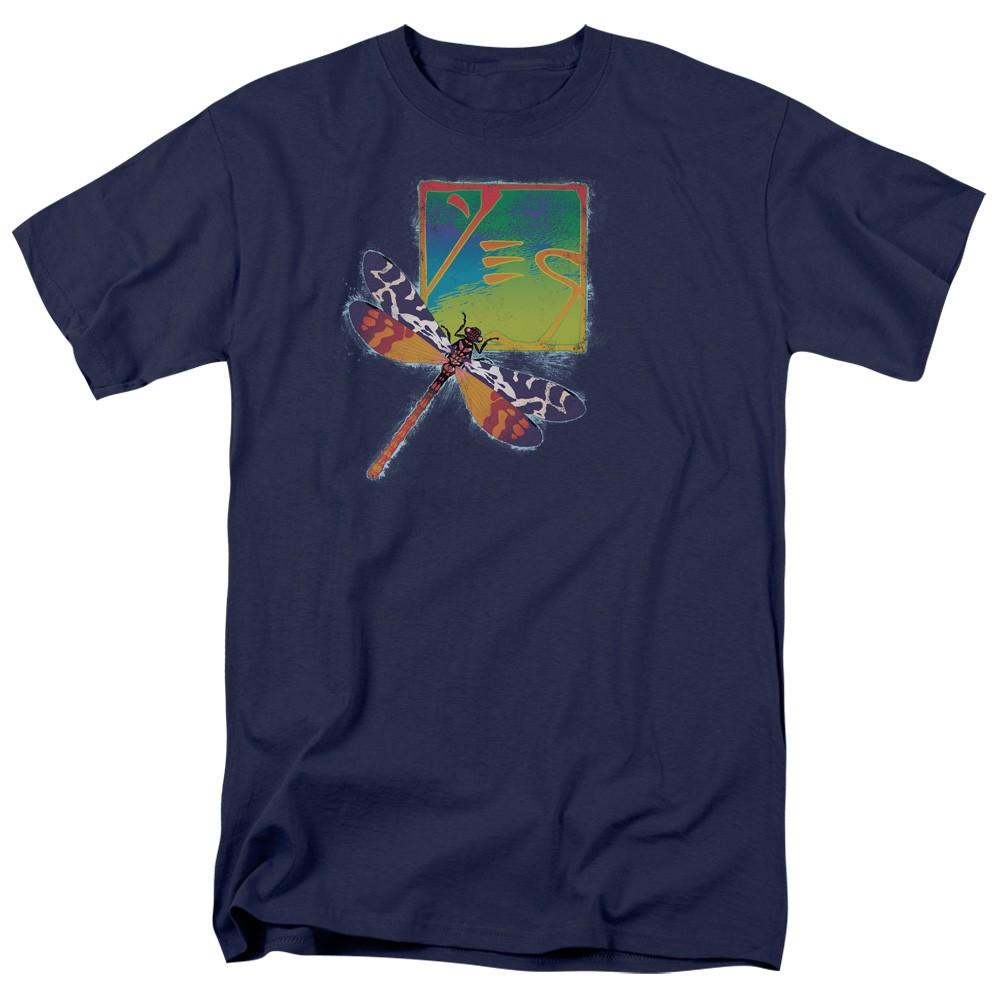 Yes - Dragonfly - Adult Unisex Short Sleeve T-Shirt - Blue L