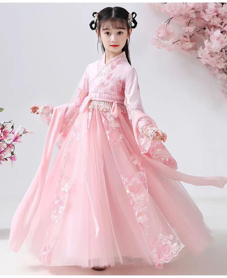 Chinese Hanfu Dress Children Clothing Fairy Cosplay Costumes Kids Clothes Party Dance Wear Stage Girl Dress Princess Vintage