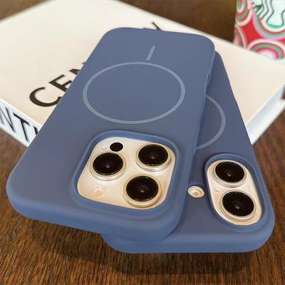 Luxury Liquid Silicone For Magsafe Case For iPhone 16 15 14 13 12 Pro Max Plus Magnetic Wireless Charging Soft Cover