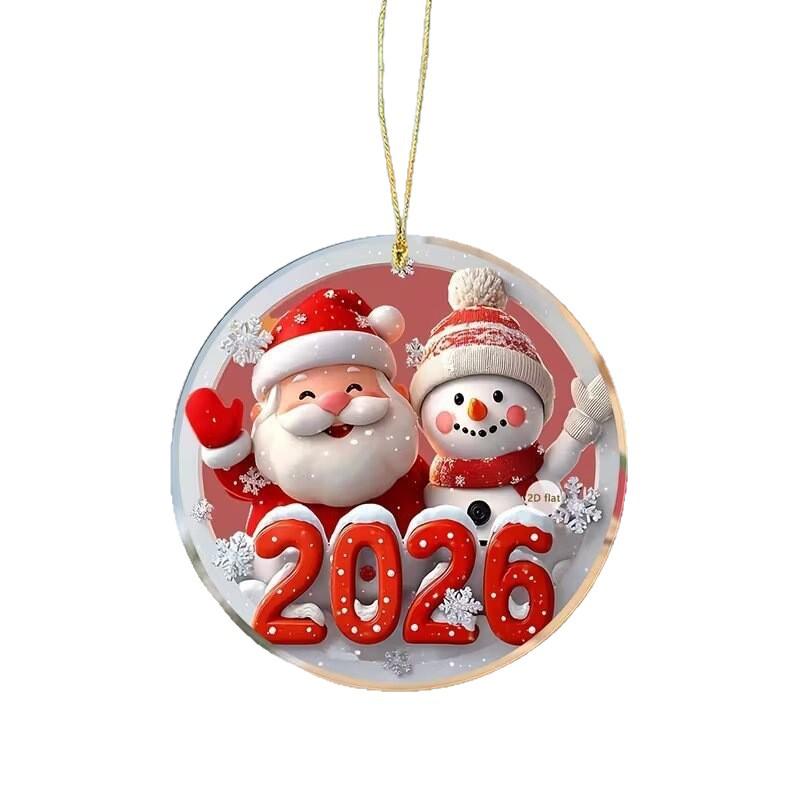 Christmas Acrylic Tree Pendant: Home, Car, Backpack Ornament & Festival Decoration