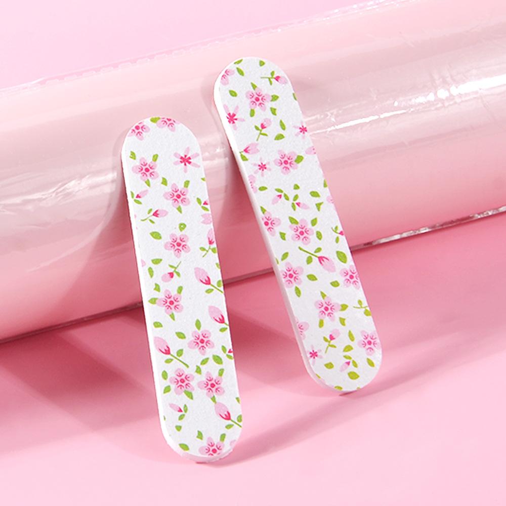 100PCS 9cm Mini Colorful Nail File Double Sided Emery Boards Small Nail File Trimming Tool Manicure Pedicure Tools Wholesale