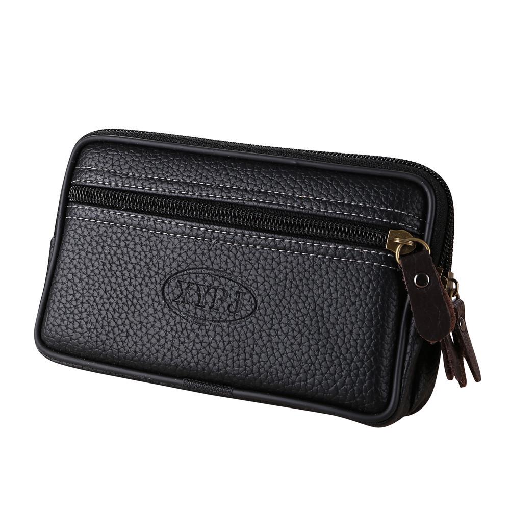 Sanyaleishen Vintage Men Pure color Leather Messenger Bag Coin Bag Phone Bag Clutch Waist Bag Sanyaleishen Vintage Men Pure color Leather Messenger Bag Coin Bag Phone Bag Clutch Waist Bag