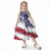 Family And Parent-child Outfits - Casual Vacation Independence Day Printed Women's Skirts, Men's Shirts Summer Suit