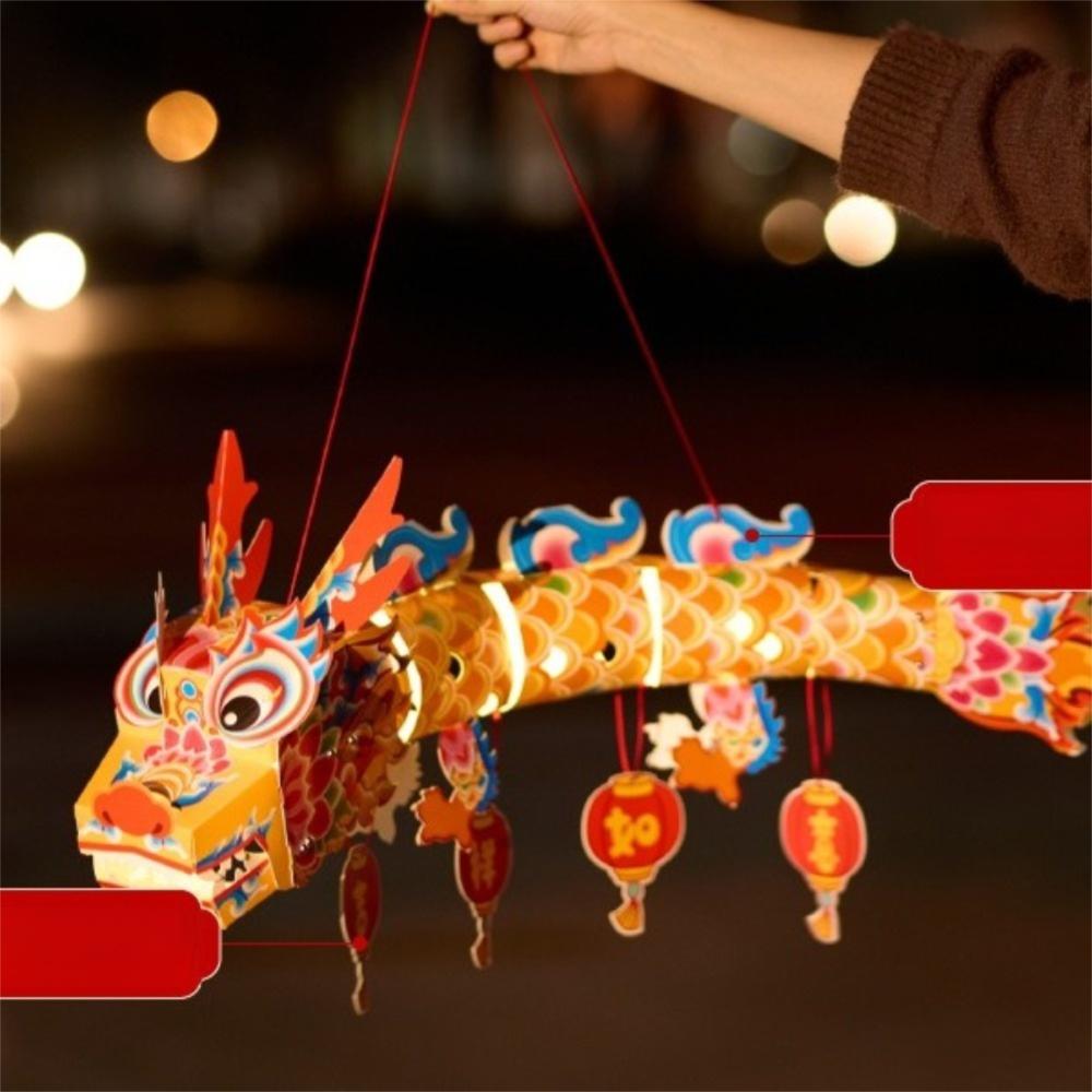 Dance Dragon Dragon Lantern Chinese Style Mid-Autumn Festival Lantern Portable Dragon Lantern  Kids