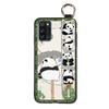 Back Cover Lanyard Phone Case For Blackview A100 Anti-knock Durable Anti-dust Phone Holder Panda Kickstand Soft case