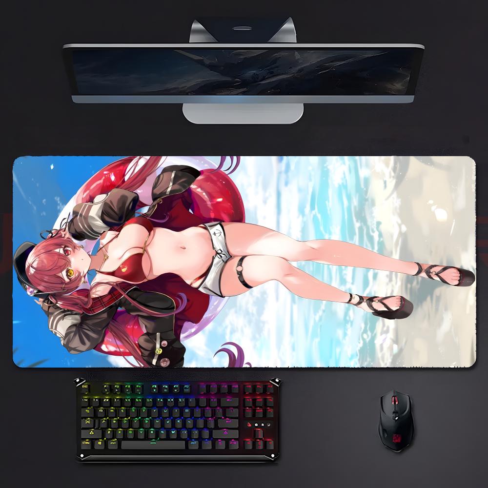 Virtual Idol Charming HHoushou MMarine Mouse Pad Large Gaming Mousepad with Stitched Edges Thickened Desk Mat PC