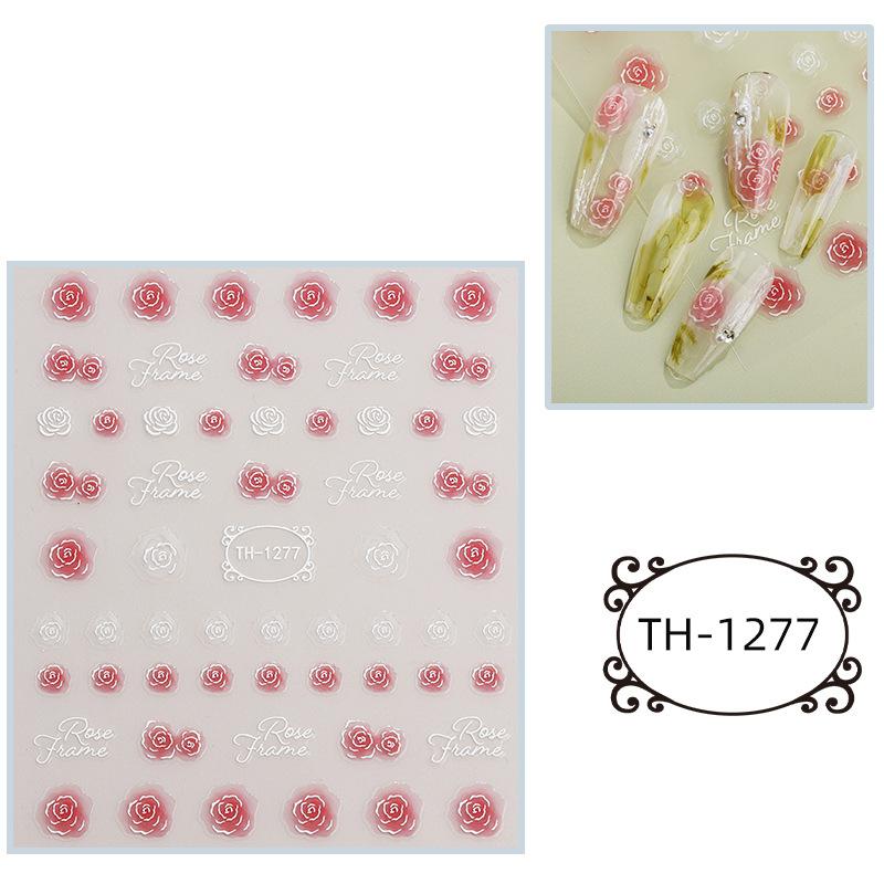 New Year Nail Art Stickers Bronzing Year of the Dragon Chinese Style Mahjong Cartoon Nail Stickers Decoration