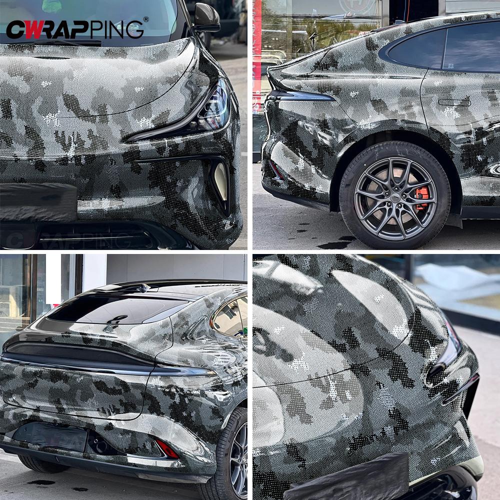 Car Wraps Carbon Fibre Car Stickers Car Color Change Film Auto Stickers Waterproof Body Stickers Python Pattern Auto Stickers