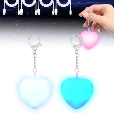 2/3/4 Pièces Portefeuille Cœur Lumière LED Lampe Sac à Main Activée par Capteur Portable Éclairage Automatique Lumière de Sac pour Femmes Mère Amies