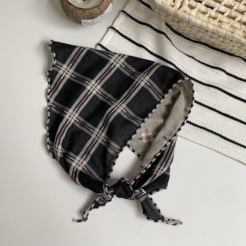 

headband headscarf summer women s pastoral new versatile silk scarf high-end triangular scarf waist decorative fart curtain