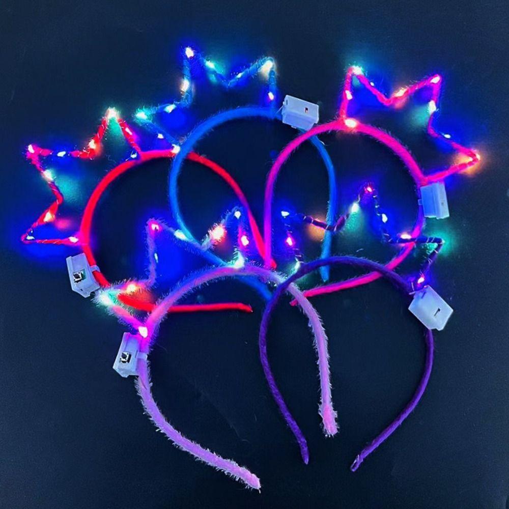 Concert Support Decoration Glowing Cat Ears Hair Band LED Rabbit Ears Headband  Kid