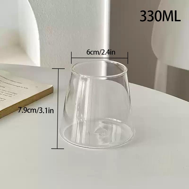 Transparent Cold Glass Cup Juice Milk Drinkware Cocktail Drinking Cup Transparent Water Bottle Coffee Mug Home Accessories