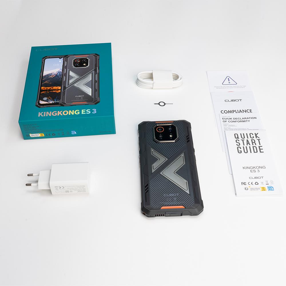 Dünnes Robustes Smartphone Cubot KingKong ES 3, Android 15, NFC, 10200mAh Riesiger Akku, 6GB RAM, 256GB ROM, 6,745-Zoll 120Hz Bildschirm