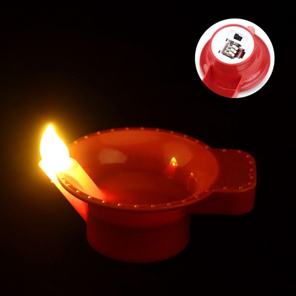 12Pcs Diwali Diya LED Light Floating on Water India Oil Lamp  Deepavali Festival Decoration