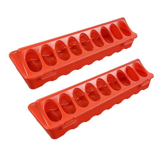 2Pcs Baby Chick Feeders Poultry Feeders with Lid Easy To Clean Anti-Spill No Waste Chicken Feeders for Baby Birds Small Poultry