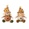 Thanksgiving Scarecrow Doll Pendant Maple Leaf Straw Hat Dwarf Doll Home Plush Decorative Ornament Thanksgiving Party Decor Gift
