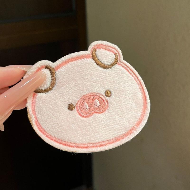 1/4 Stück Süße Tier-Serie Pony Magische Paste Aufkleber Haarsticker Clip Damen Magisches Pflaster Haaraccessoires Styling-Werkzeug