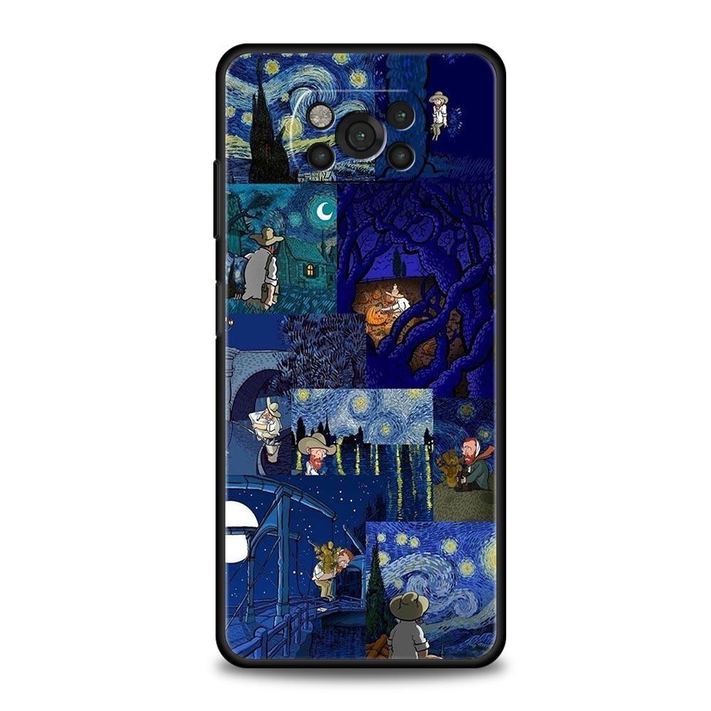 Art Vincent Van Gogh Starry For Xiaomi 12 Poco X3 NFC M3 F3 M4 X4 Pro 5G Phone Case Mi Note 10 Lite 11 10T 11T 11X 9T 11i Cover