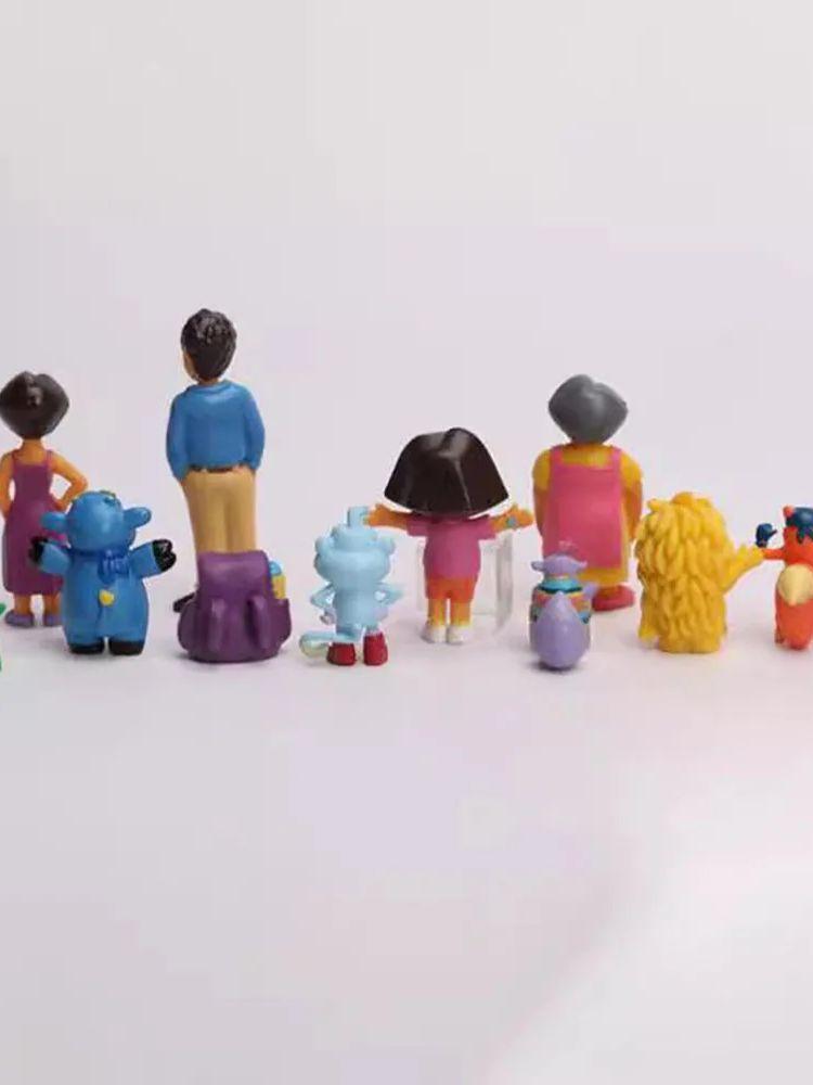 12pcs/Set Anime Dora The Explorer PVC Mini GK Model Collection Christmas Toys Action Figure for Children Birthday Xmas Gift