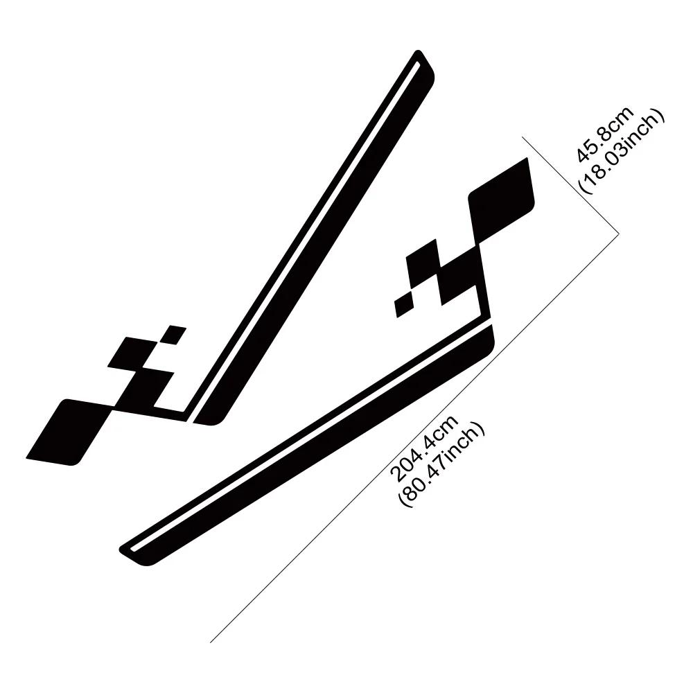 2PCS Car Side Door Skirt Stickers For Renault Clio RS R.S. 18 4 5 2012-2025 Racing Style Vinyl Decals Car Decoration Accessories