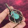 Ruby Fuchsite Real Gemstone Pendant Copper Wire Wrapped Jewelry Handmade Pendant
