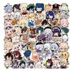 63 Genshin Impact Cartoon Stickers for Suitcase, Notebook, Water Cup, Electric Scooter - Waterproof Graffiti Set