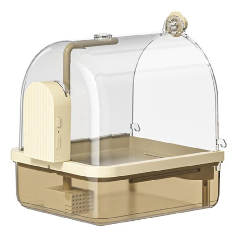 Hanging Bathtubs Shower Box Parrots Bathtubs Clear Automatic Visible Bath Shower for Small Birds Birdcage Decoration