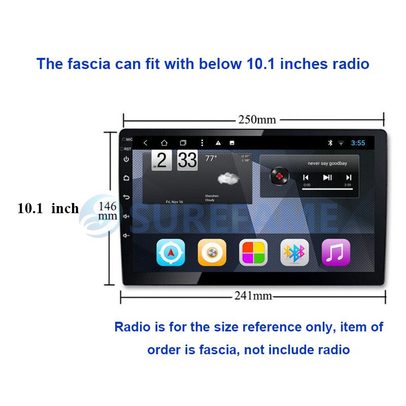 10.1 Inch Car Fascia Radio Panel for 1997-2005 Nissan Frontier (D22) (Black) Dash Kit Install Facia Console Bezel Plate Adapter