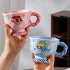 Feitian Little Policewoman Mug New Ceramic High-Value Household Milk Oat Bowl Couple Water Cup Birthday Gift