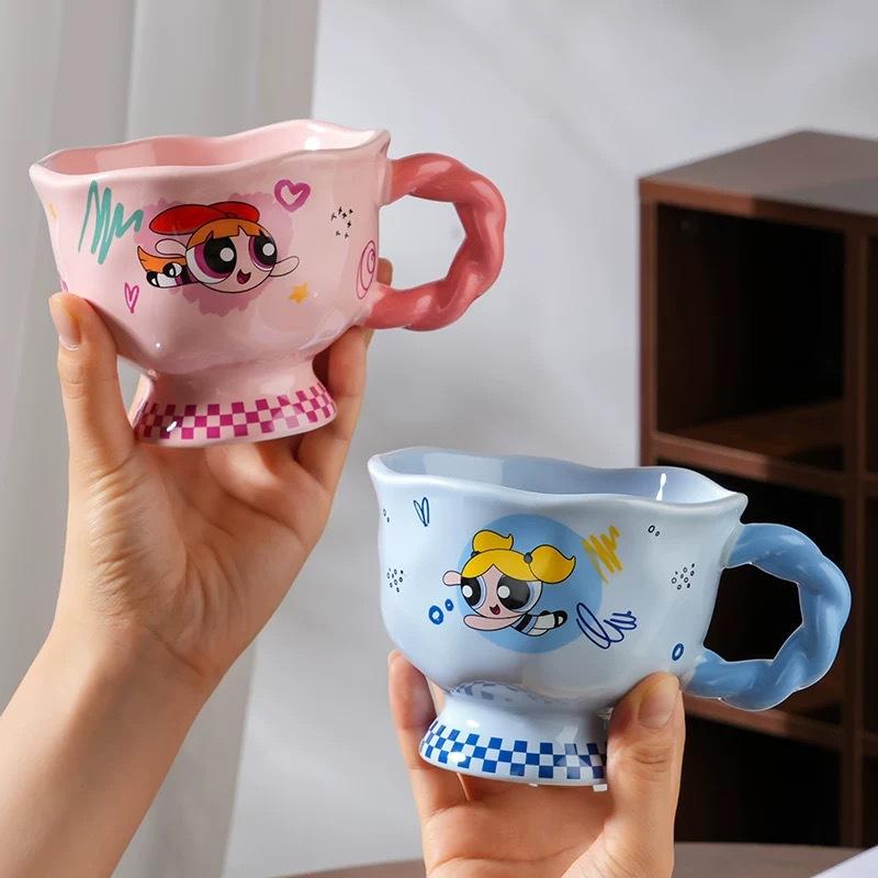 Feitian Little Policewoman Mug New Ceramic High-Value Household Milk Oat Bowl Couple Water Cup Birthday Gift
