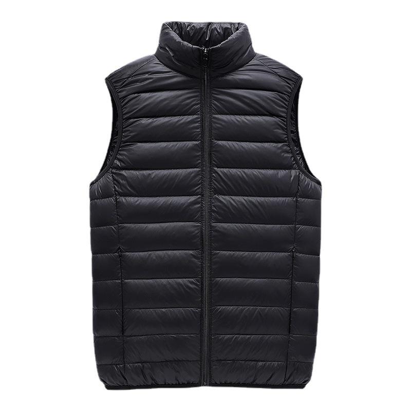 Leichte Herren-Daunenweste - Herbst/Winter Kollektion 2024, Trendiger Koreanischer Lässiger Stil, Weiße Entendaunenjacke