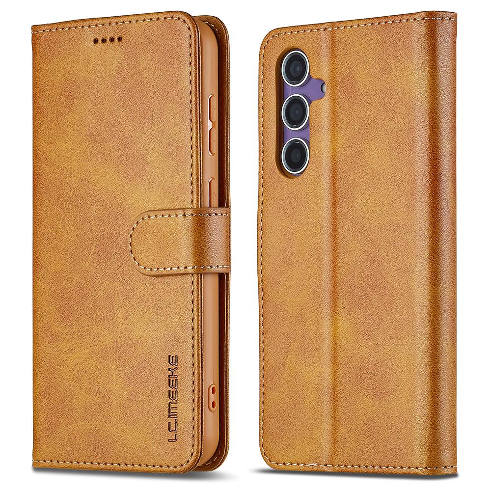 LC.IMEEKE For Samsung Galaxy A16 5G/A16 4G Case Calf Texture PU Leather Stand Wallet Phone Cover
