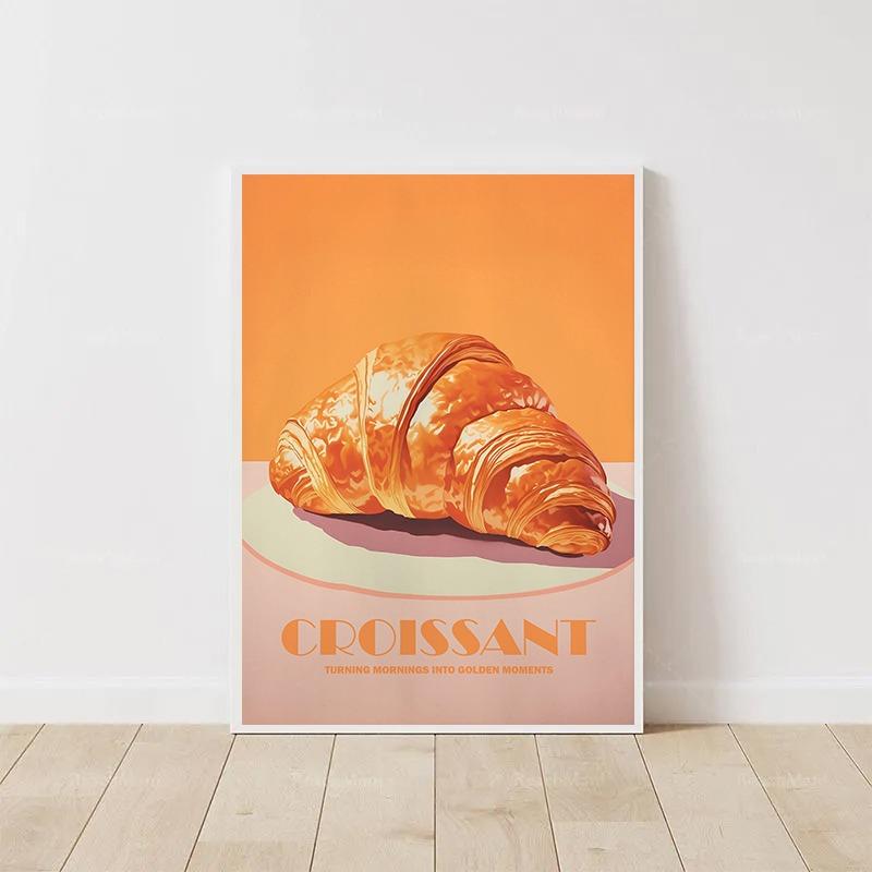 Retro Funny Food Breakfast Eggs Bacon Pancakes Cheese Posters and Prints Canvas Printing Wall Art Picture for Kitchen Home Decor