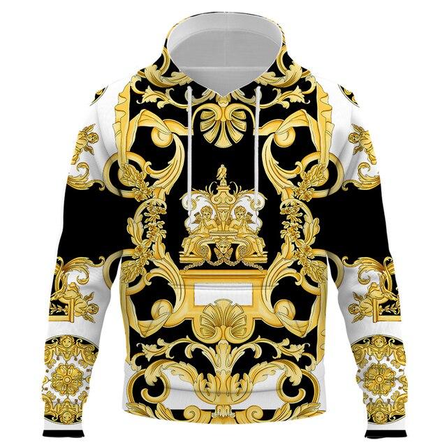 Männer Frau Goldene Leopard 3D drucken Hoodies Sweatshirts Mode Kapuzen Hip Hop Herren Marke Hoodie luxus Streetwear dropshiping