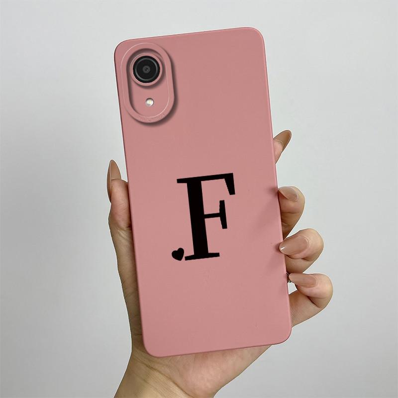 For Samsung A03 Core Case Galaxy A03 Core Cover SM-A032F SM-A032F SM-A032 Luxury Letters Square Phone Case Shockproof Back Cover