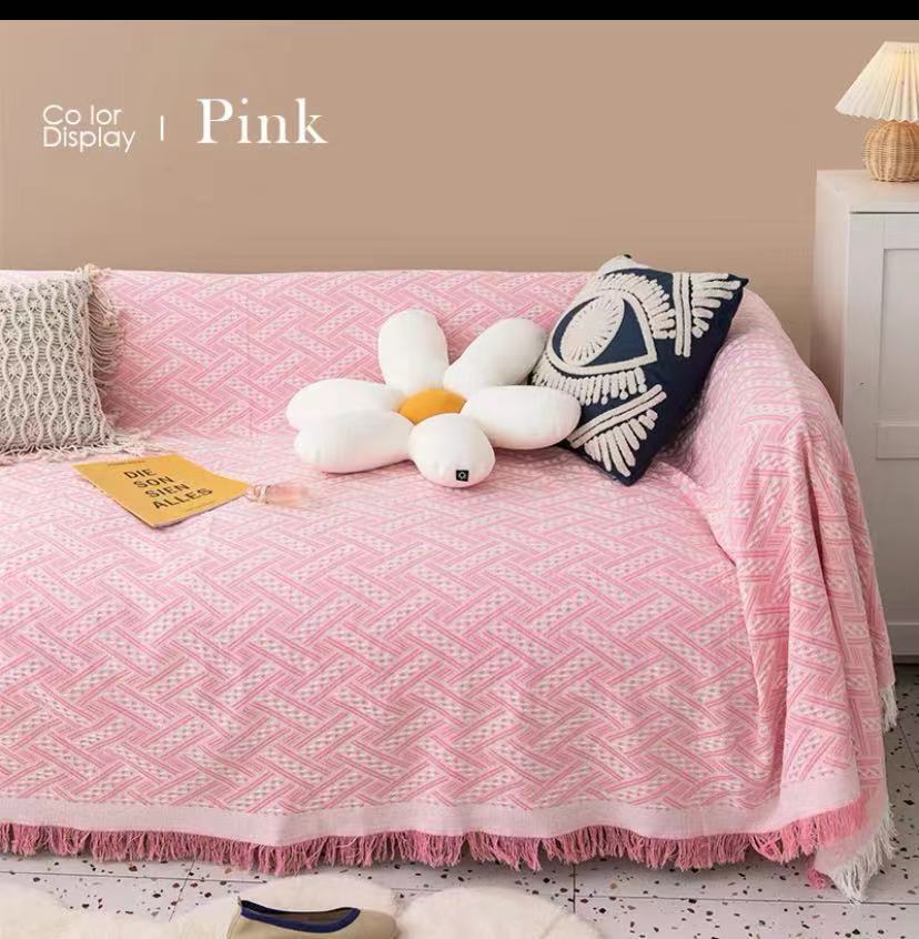 Solid Color Sofa Cover Sofa Blanket Sandhair Towel Nordic Simple Sofa Cover Net Red Leisure Blanket Picnic Blanket