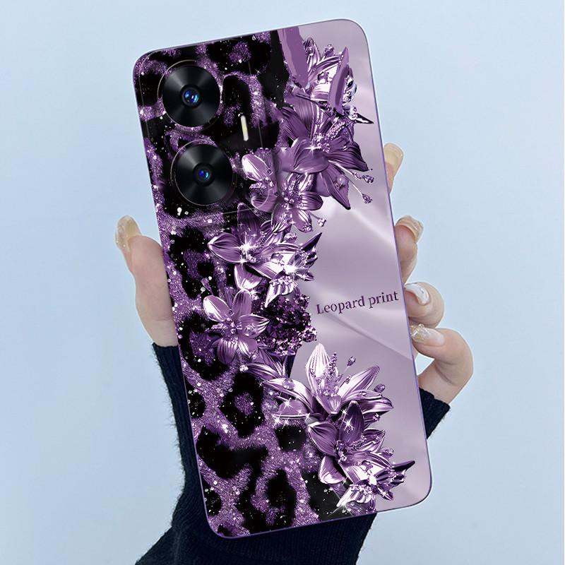 Hülle für Realme C55 NFC Realme C55 4G Narzo N55 2023 Handyhülle Süßer Panda Süße Mädchen Katzen Weiches Silikon Stoßfeste Abdeckung