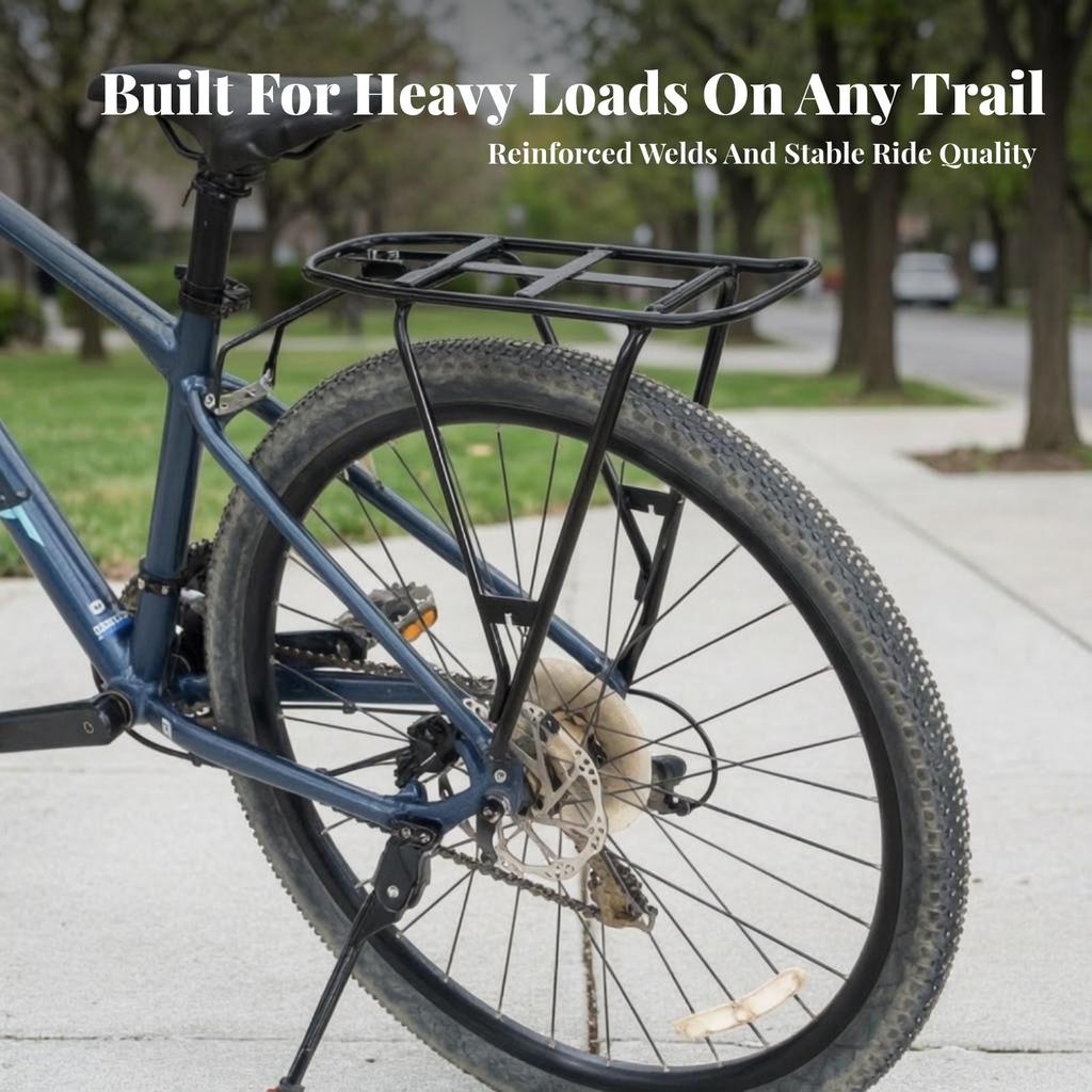 Universal Bike Cargo Rack with Mounting Hardware Sturdy Rear Carrier