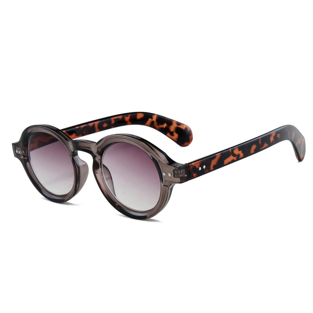 New Fashionable Personalized Round Frame Reading Sunglasses Retro Neutral Premium Multi Color Hd Presbyopia Sunglasses