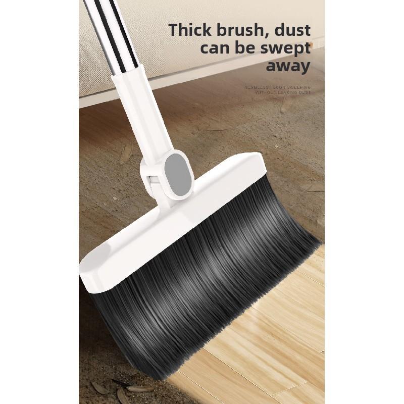 Plastic Cleaning Broom And Dustpan Set With Durable Nonstick Head For Household And Commercial