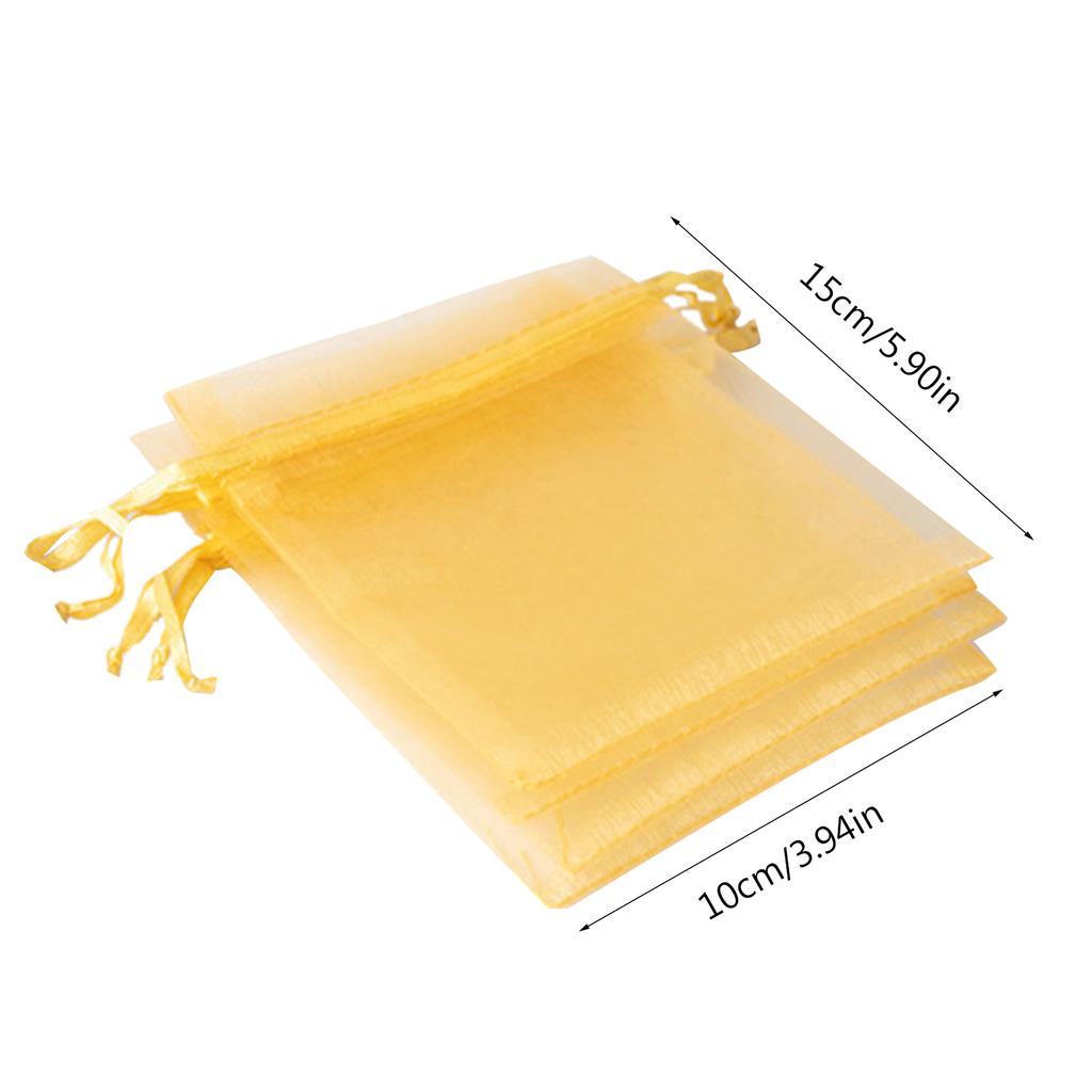 Atmungsaktiver Aufbewahrungsorganisator, wiederverwendbarer Schmuckverpackungsbeutel, Kordelzugtasche, Organza-Gaze-Beutel, Zubehörbeutel