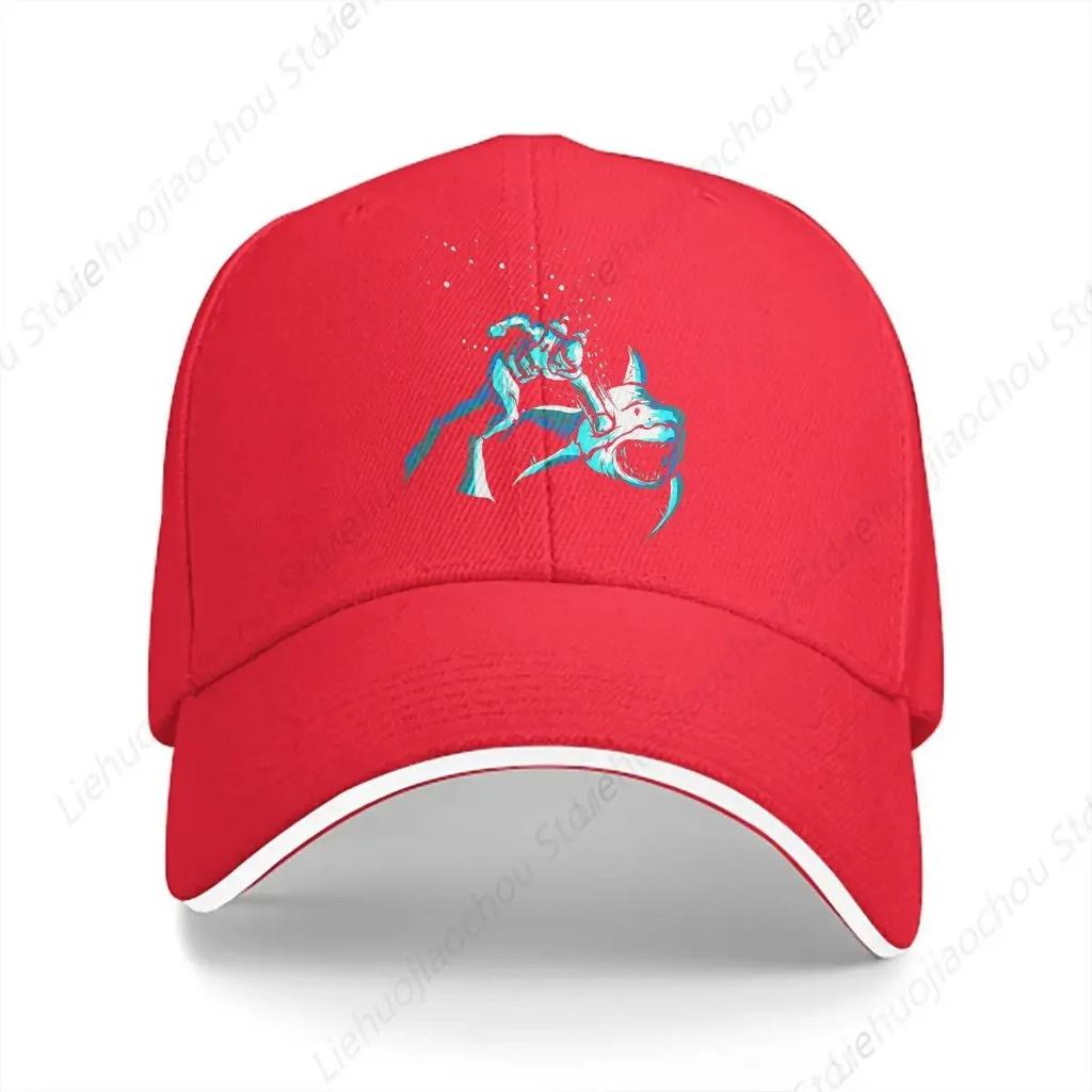 Washed Unisexs Baseball Cap Fighting Sports Snapback Caps Dad Hat Shark Scuba Diving Golf Hats