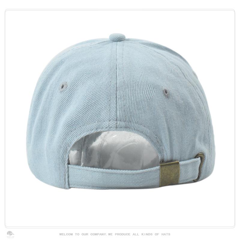 Women's Washed Denim Ripped Baseball Cap for Sun Protection