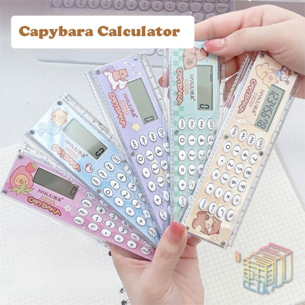 8-digit Straight Ruler with Silicone Button Straightedge New Measuring Ruler  Drawing Tool