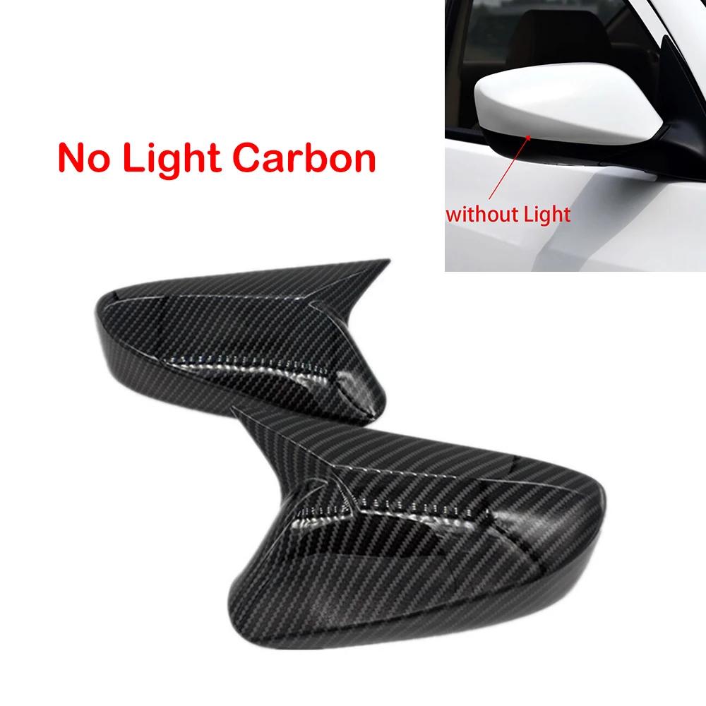 For Hyundai Accent Solaris 2012-2016 Car Rearview Side Mirror Cover Wing Cap Exterior Door Sticker Case Trim Carbon Fiber