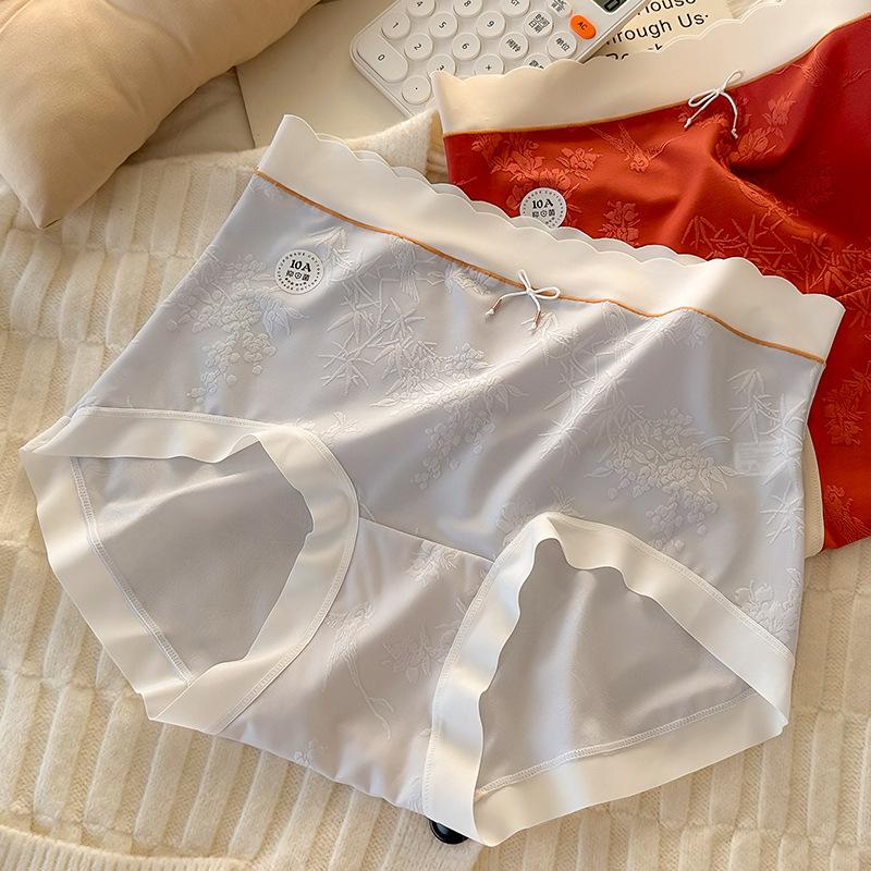 Übergröße Damen Sommer Dünn Neu Leichter Luxus Neu Chinesisch Hohe Taille Verlängerter Schritt Unterwäsche