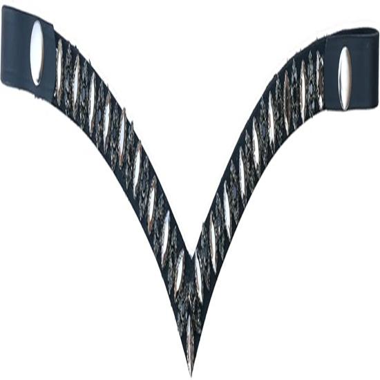 

Stylish Black V-Shaped Horse Bridle Snap browband Made from Durable Leather. Extra Large (45 cm) чёрный