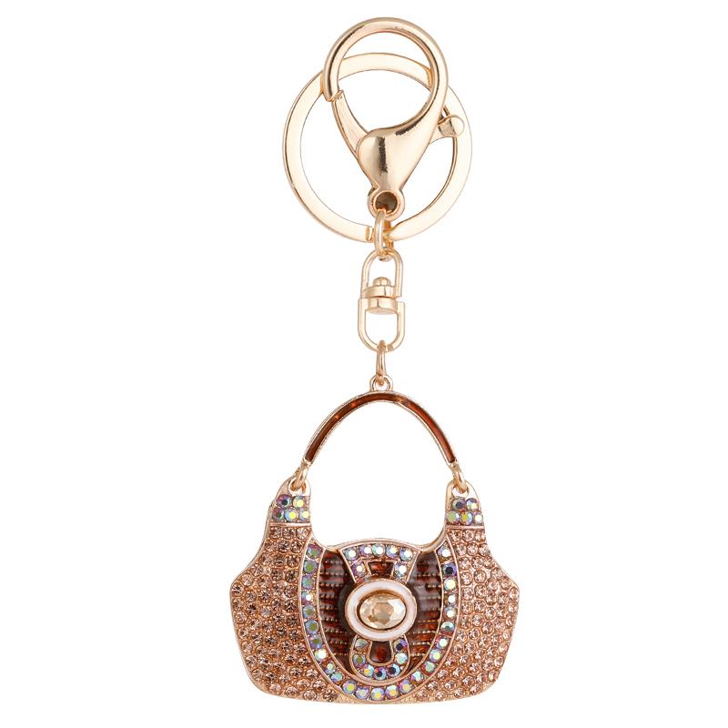 Luxus Damen Strass Tasche Schlüsselanhänger Handtaschenanhänger Auto Schlüsselanhänger Souvenir 2024