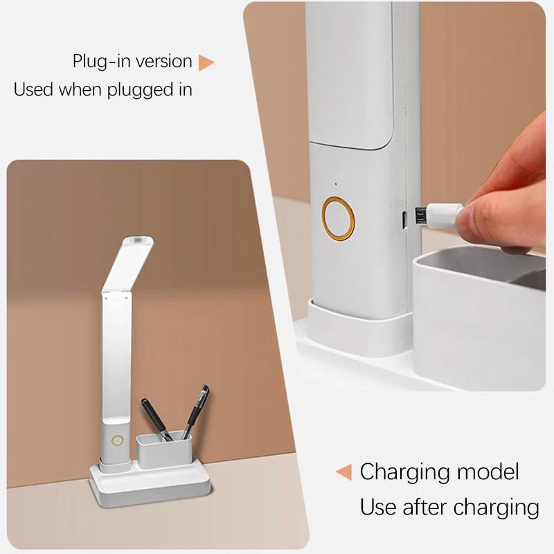 USB LED Masa Lambası 3 Renk Göz Koruması Üniversite Öğrencisi Kitap Okuma Lambası Gece Lambası Yatak Odası Başucu Öğrenme Yurdu